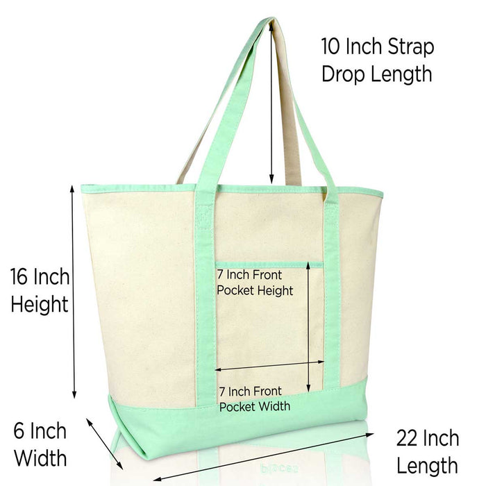Dalix 22" Soft Canvas Tote Bag