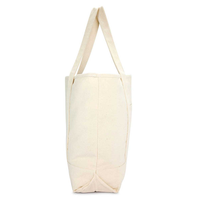 Dalix Monogram Bag Personalized Totes For Women Open Top Natural Letter A-Z