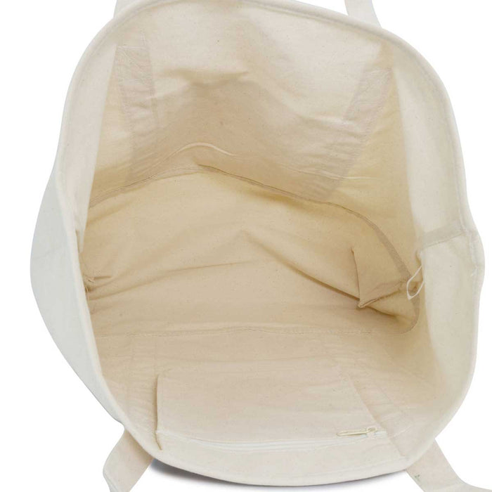 Dalix Monogram Bag Personalized Totes For Women Open Top Natural Letter A-Z