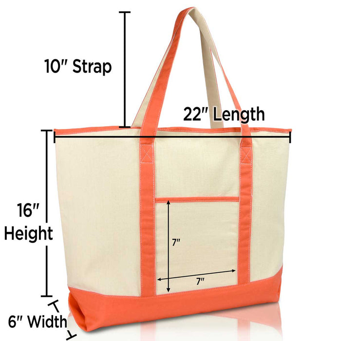 Dalix 22" Soft Canvas Tote Bag