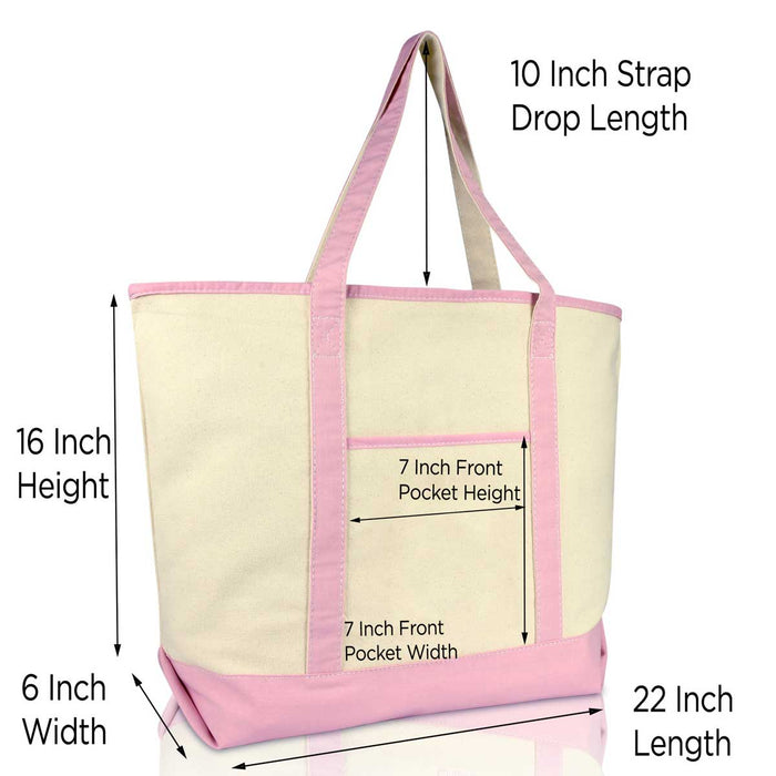 Dalix 22" Soft Canvas Tote Bag