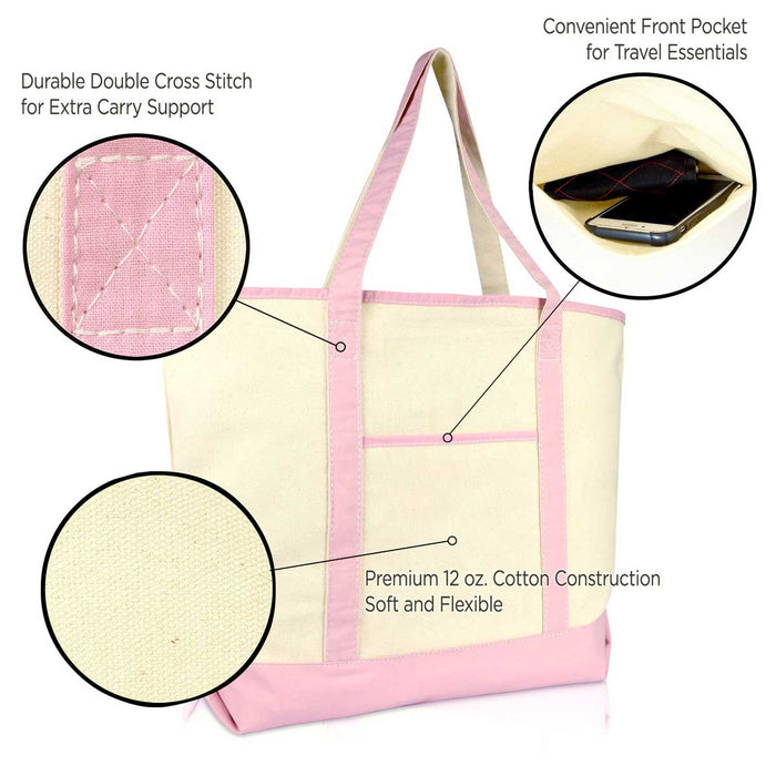 Dalix 22" Soft Canvas Tote Bag