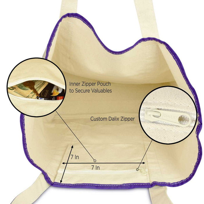 Dalix 22" Soft Canvas Tote Bag