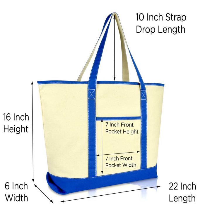 Dalix 22" Soft Canvas Tote Bag