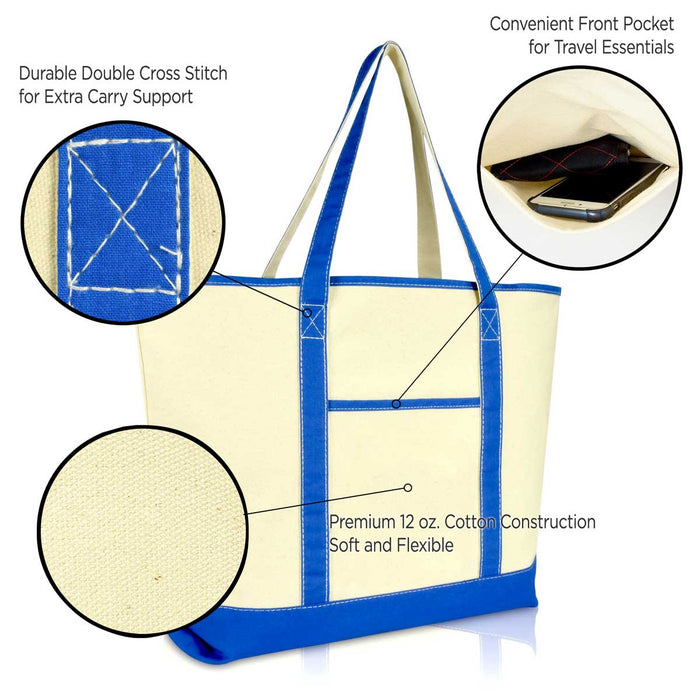 Dalix 22" Soft Canvas Tote Bag