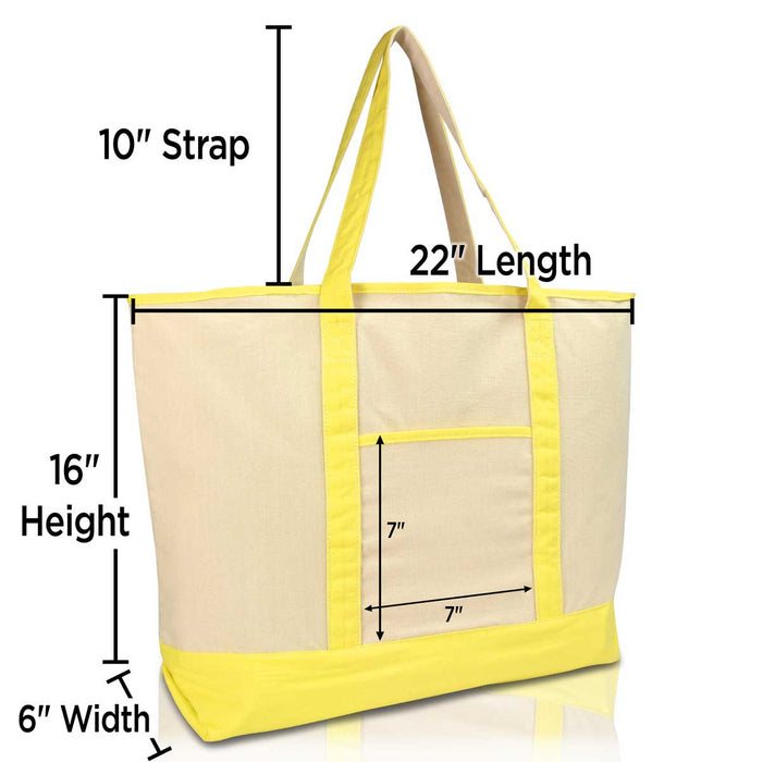 Dalix 22" Soft Canvas Tote Bag