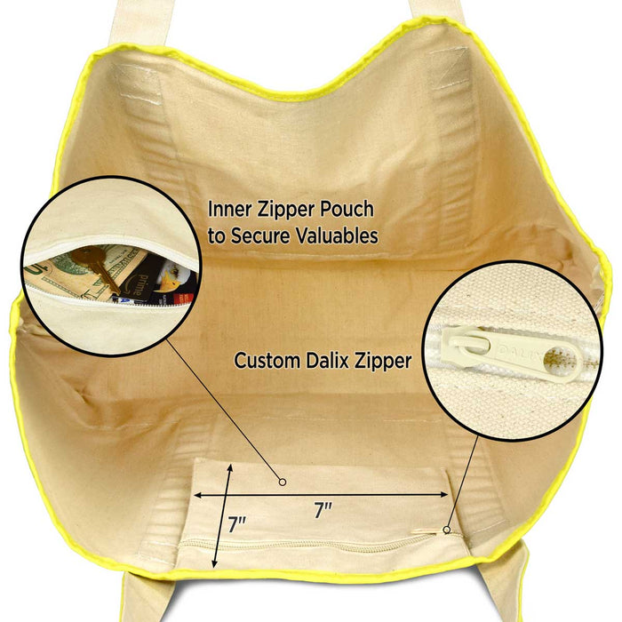 Dalix 22" Soft Canvas Tote Bag