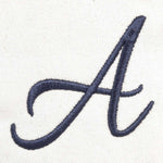 Dalix Initial A-Z Premium Tote Bag in Navy Blue