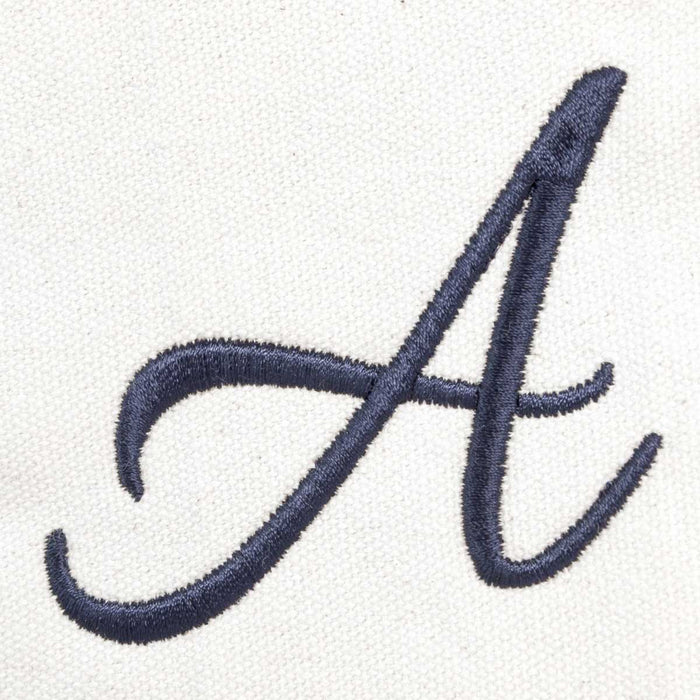 Dalix Initial A-Z Premium Tote Bag in Navy Blue