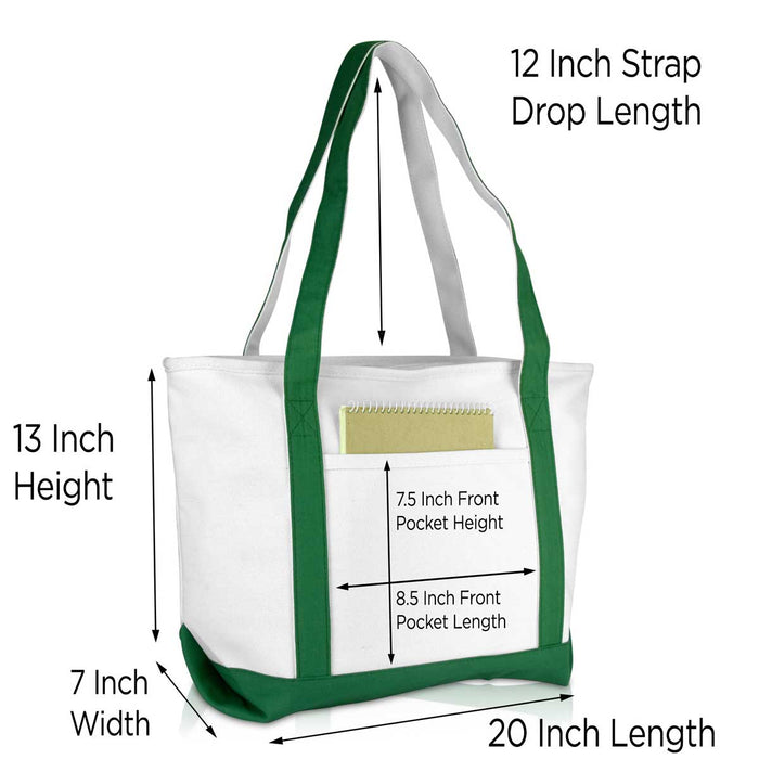 Dalix  Daily Shoulder Tote Bag Premium Cotton Canvas