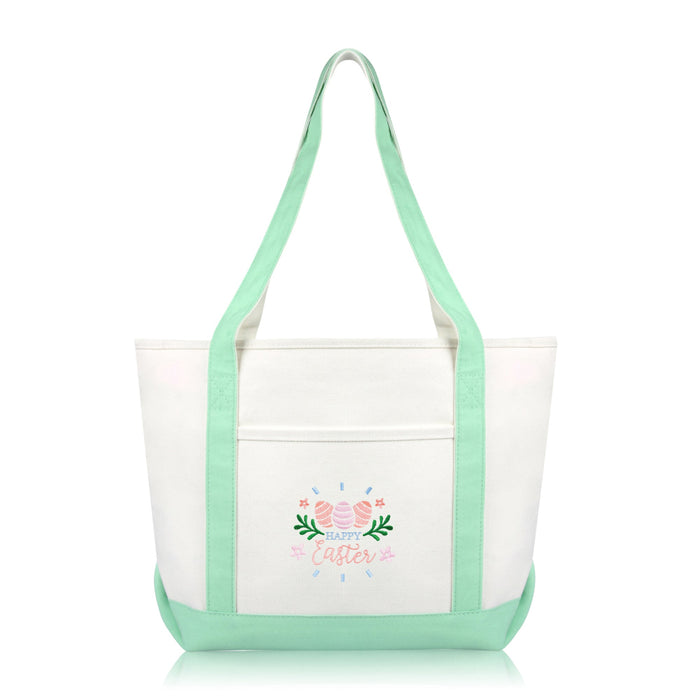 Dalix Happy Easter Tote Bag