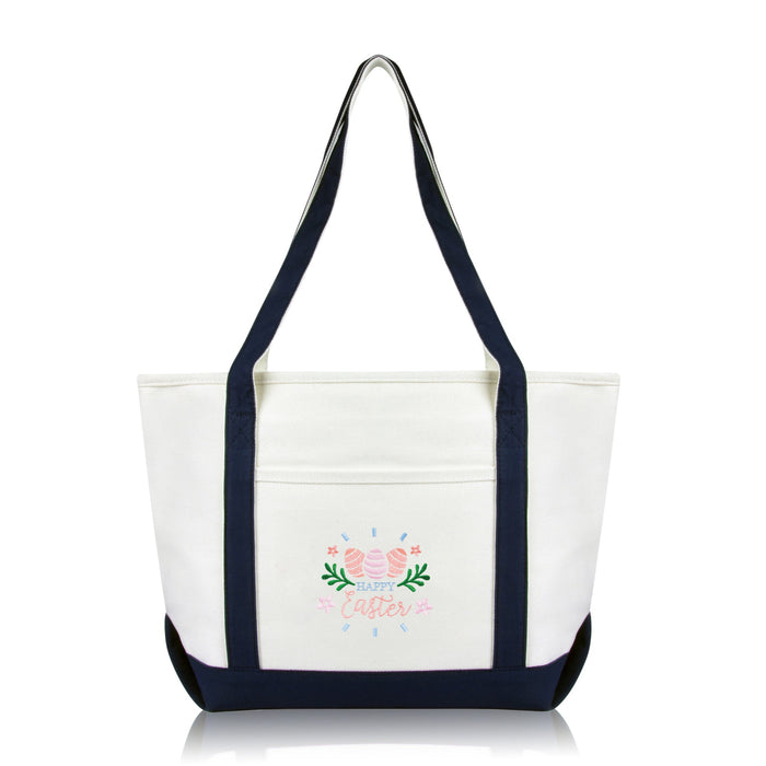 Dalix Happy Easter Tote Bag