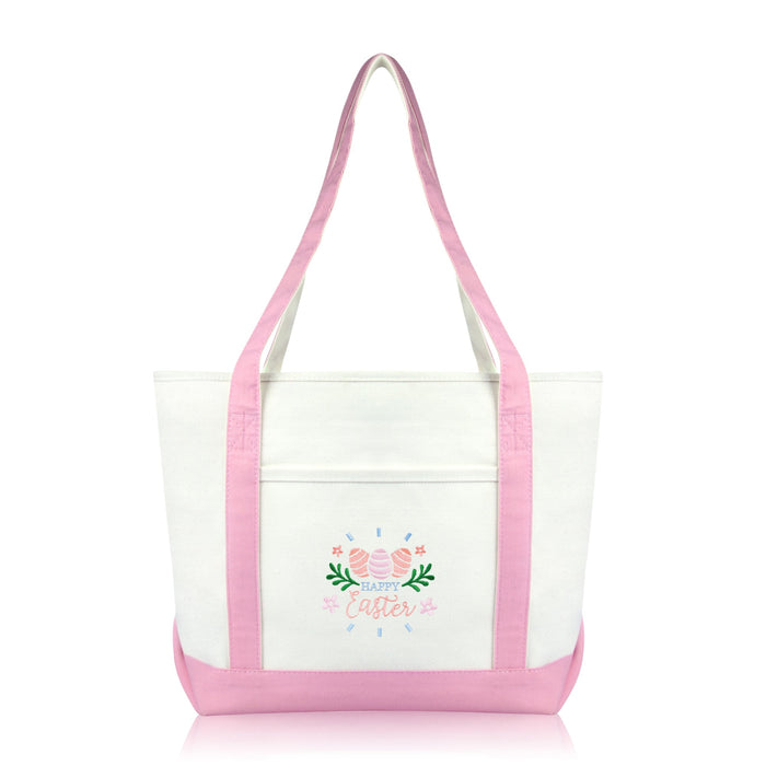 Dalix Happy Easter Tote Bag