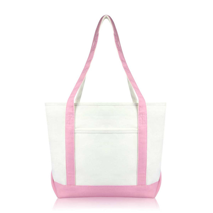 Dalix  Daily Shoulder Tote Bag Premium Cotton Canvas