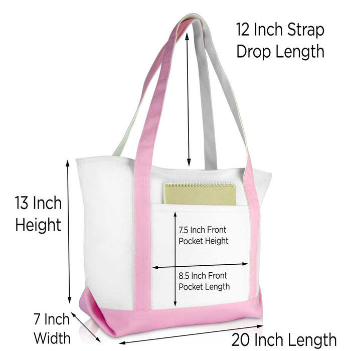 Dalix  Daily Shoulder Tote Bag Premium Cotton Canvas