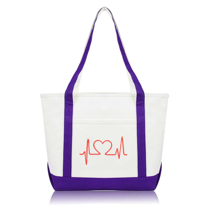 Dalix Heartbeat Tote Bag