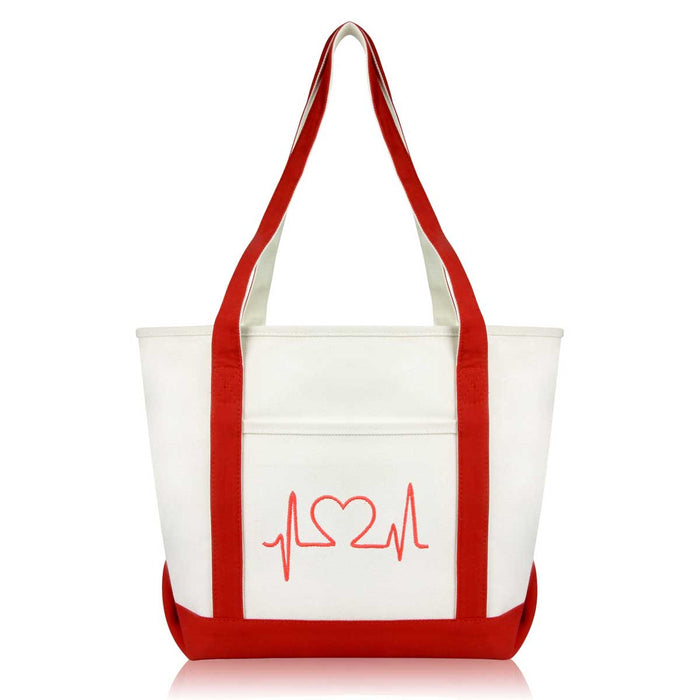 Dalix Heartbeat Tote Bag