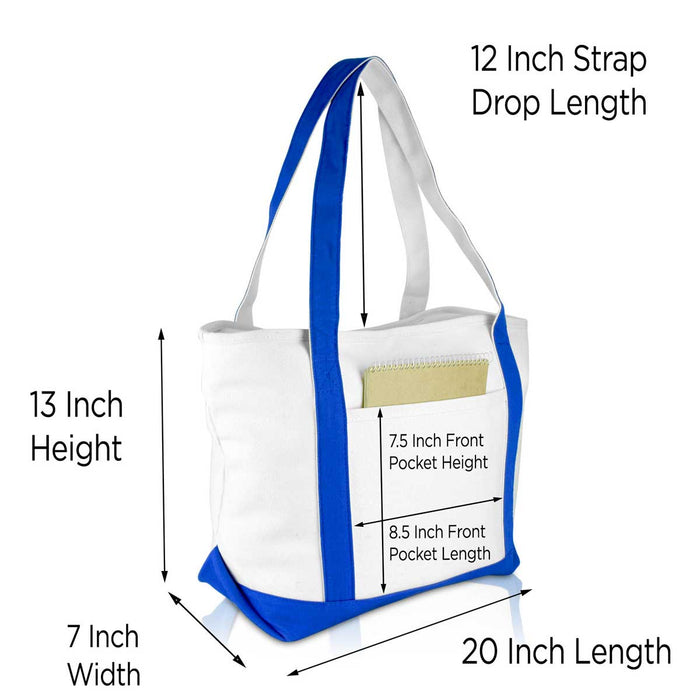 Dalix  Daily Shoulder Tote Bag Premium Cotton Canvas