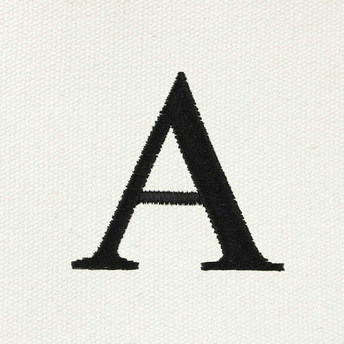 Dalix Medium Personalized Tote Bag Monogrammed Initial Letter - A