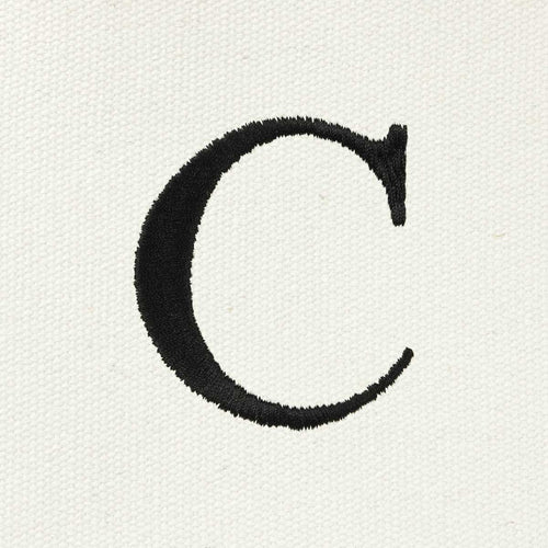 Dalix Medium Personalized Tote Bag Monogrammed Initial Letter - C