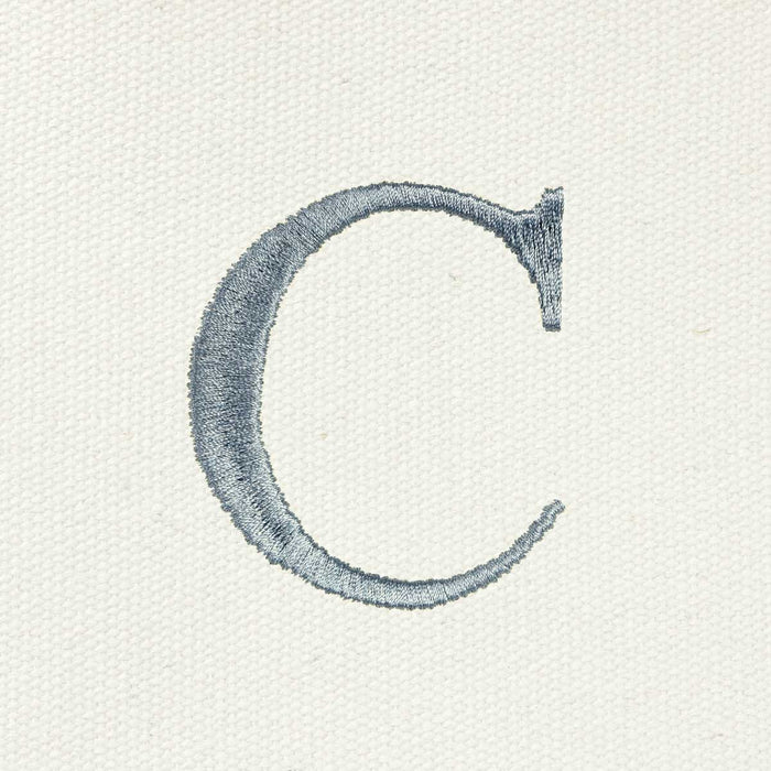 Dalix Medium Personalized Tote Bag Monogrammed Initial Letter - C