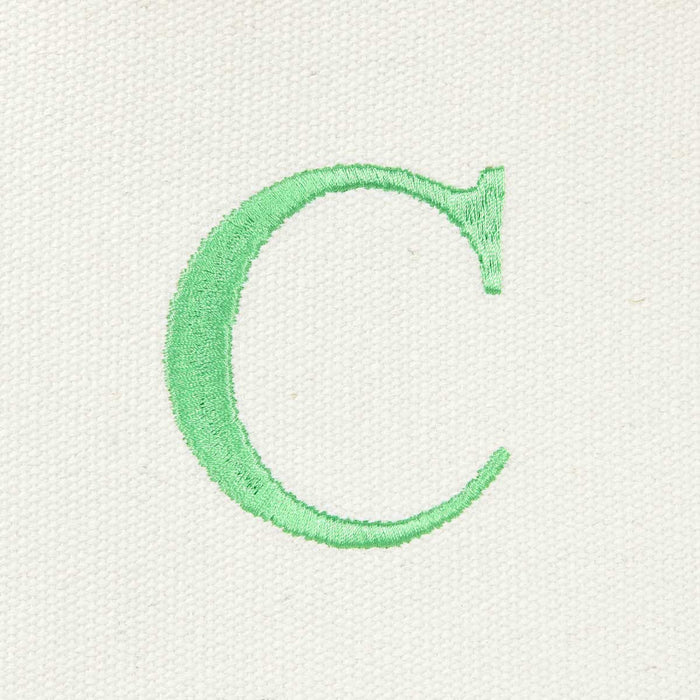Dalix Medium Personalized Tote Bag Monogrammed Initial Letter - C