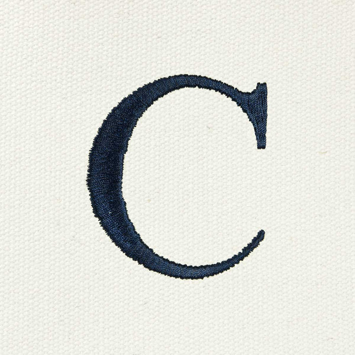 Dalix Medium Personalized Tote Bag Monogrammed Initial Letter - C