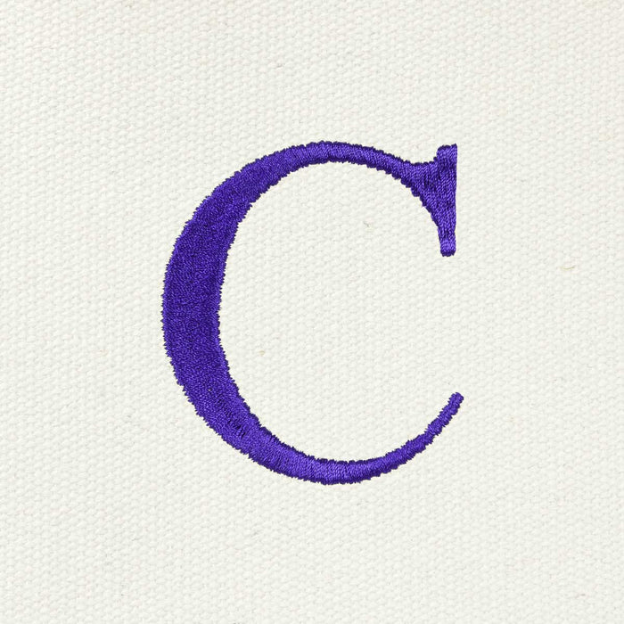 Dalix Medium Personalized Tote Bag Monogrammed Initial Letter - C