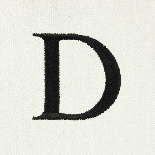 Dalix Medium Personalized Tote Bag Monogrammed Initial Letter - D