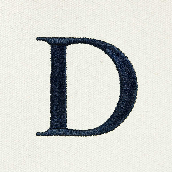 Dalix Medium Personalized Tote Bag Monogrammed Initial Letter - D