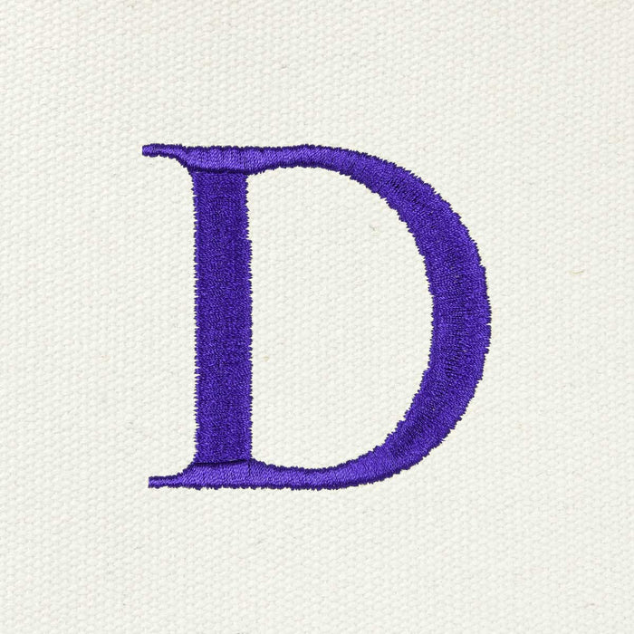 Dalix Medium Personalized Tote Bag Monogrammed Initial Letter - D