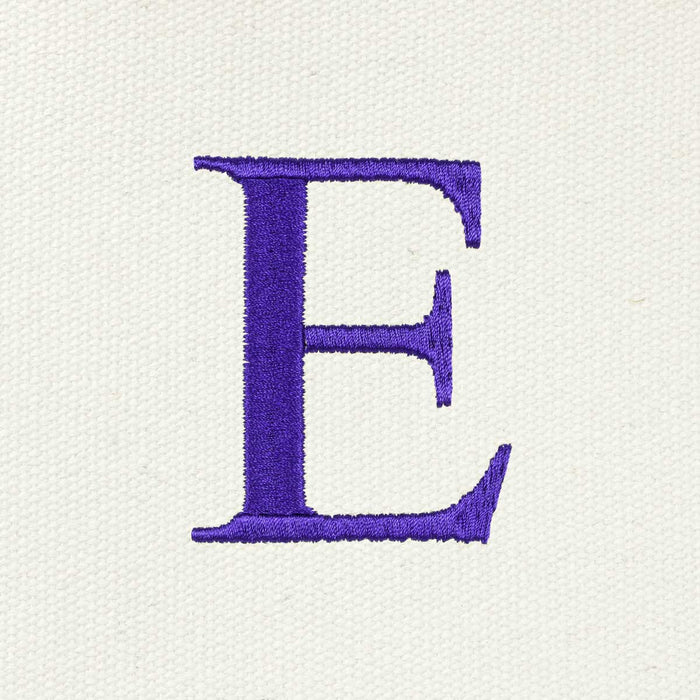 Dalix Medium Personalized Tote Bag Monogrammed Initial Letter - E