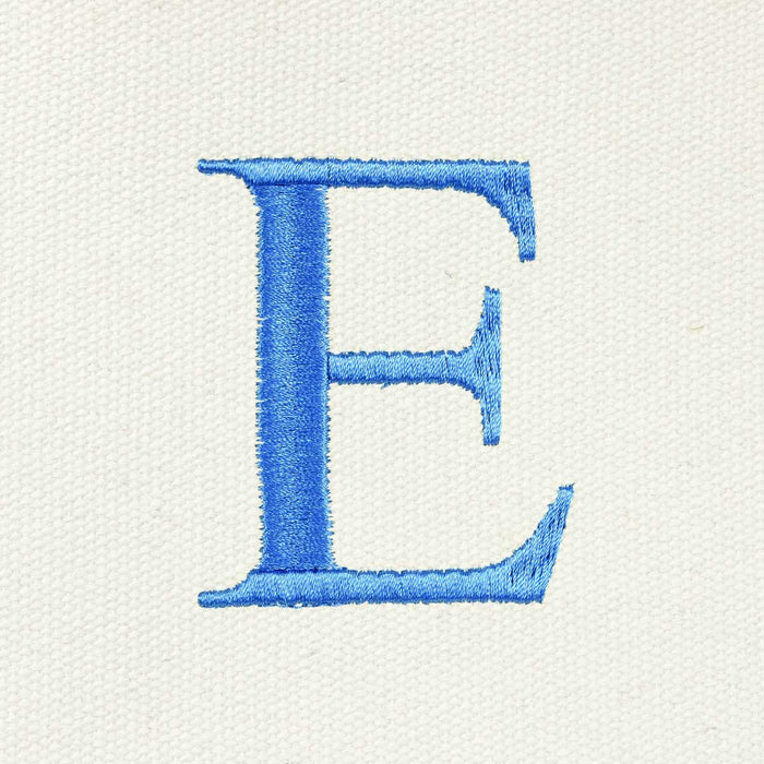 Dalix Medium Personalized Tote Bag Monogrammed Initial Letter - E