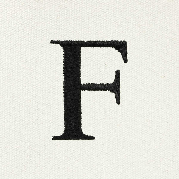 Dalix Medium Personalized Tote Bag Monogrammed Initial Letter - F