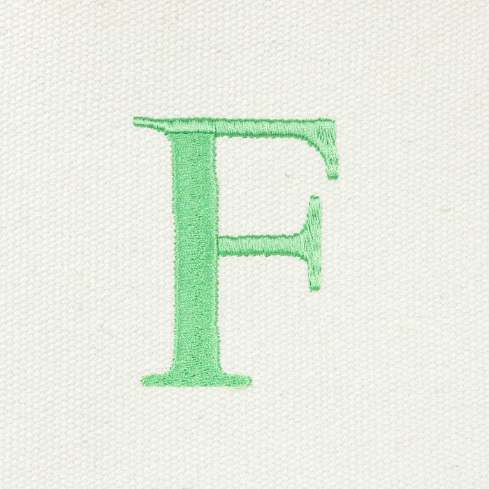 Dalix Medium Personalized Tote Bag Monogrammed Initial Letter - F