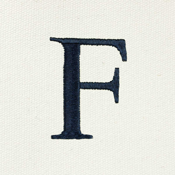 Dalix Medium Personalized Tote Bag Monogrammed Initial Letter - F