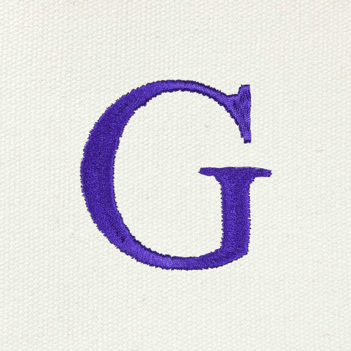 Dalix Medium Personalized Tote Bag Monogrammed Initial Letter - G