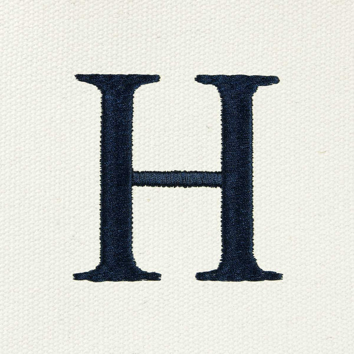 Dalix Medium Personalized Tote Bag Monogrammed Initial Letter - H