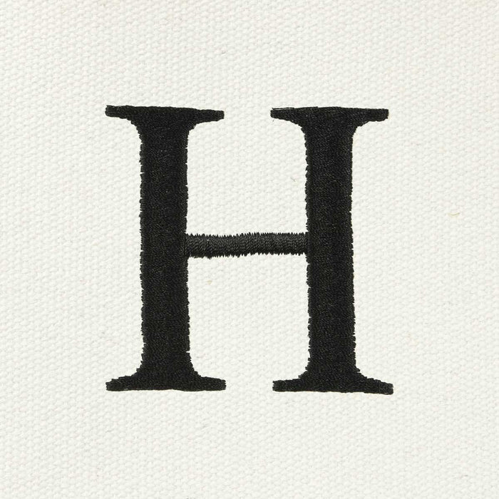 Dalix Medium Personalized Tote Bag Monogrammed Initial Letter - H