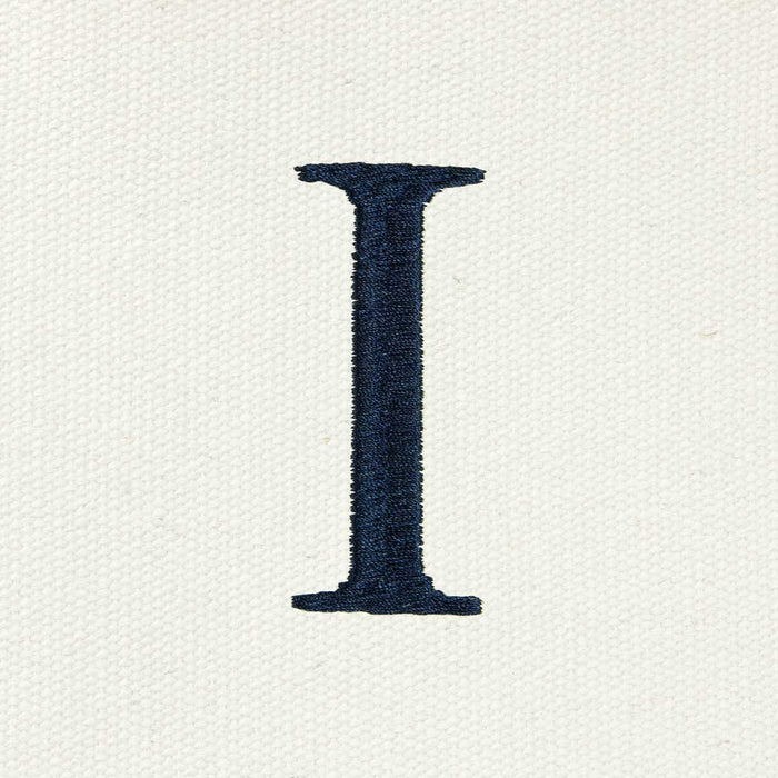 Dalix Medium Personalized Tote Bag Monogrammed Initial Letter - I