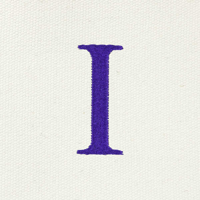 Dalix Medium Personalized Tote Bag Monogrammed Initial Letter - I