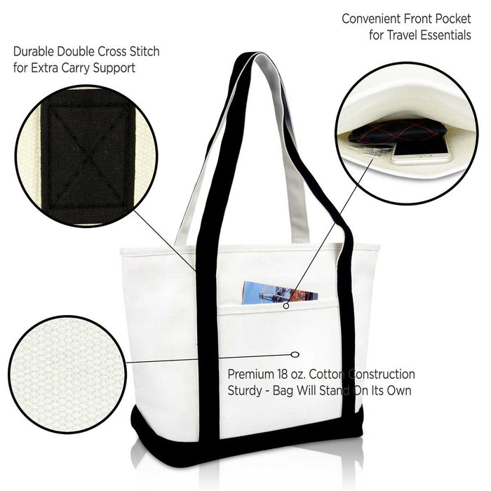 Dalix Medium Personalized Tote Bag Monogrammed Initial Letter - K