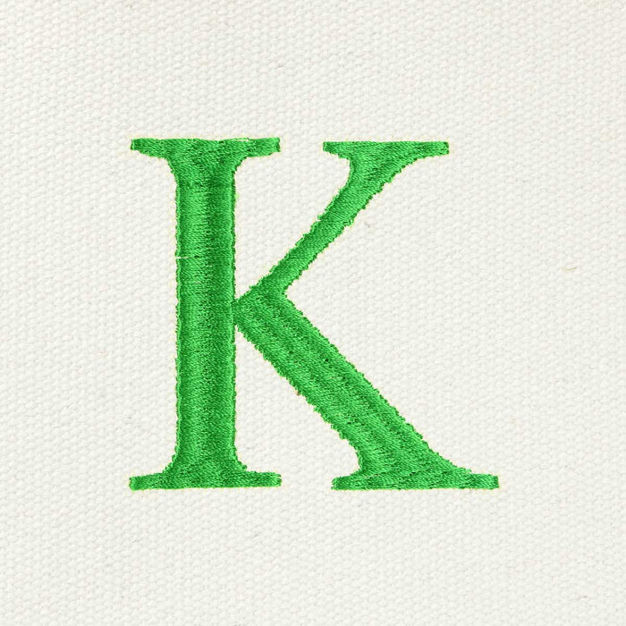 Dalix Medium Personalized Tote Bag Monogrammed Initial Letter - K