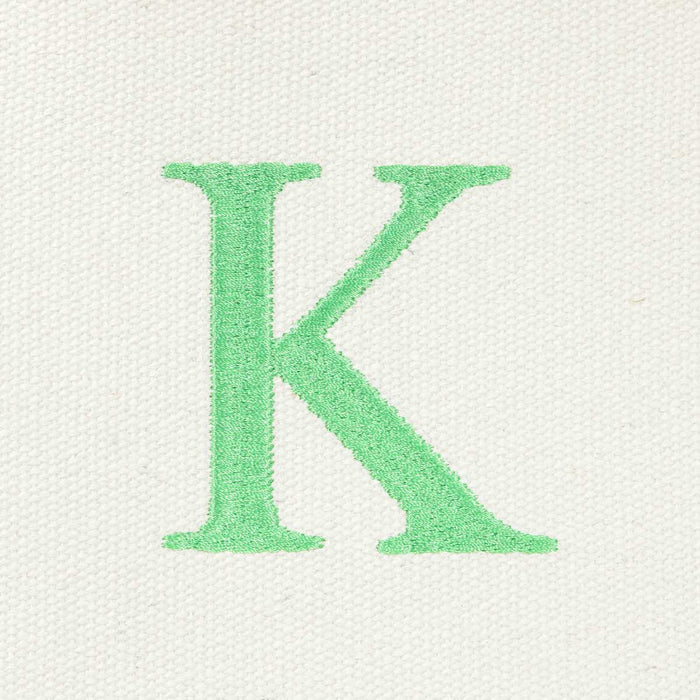 Dalix Medium Personalized Tote Bag Monogrammed Initial Letter - K