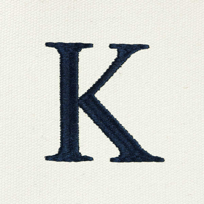 Dalix Medium Personalized Tote Bag Monogrammed Initial Letter - K