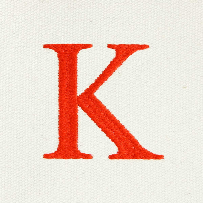Dalix Medium Personalized Tote Bag Monogrammed Initial Letter - K