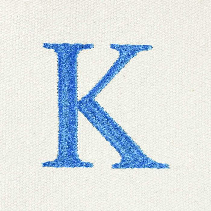 Dalix Medium Personalized Tote Bag Monogrammed Initial Letter - K