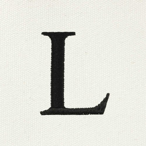 Dalix Medium Personalized Tote Bag Monogrammed Initial Letter - L