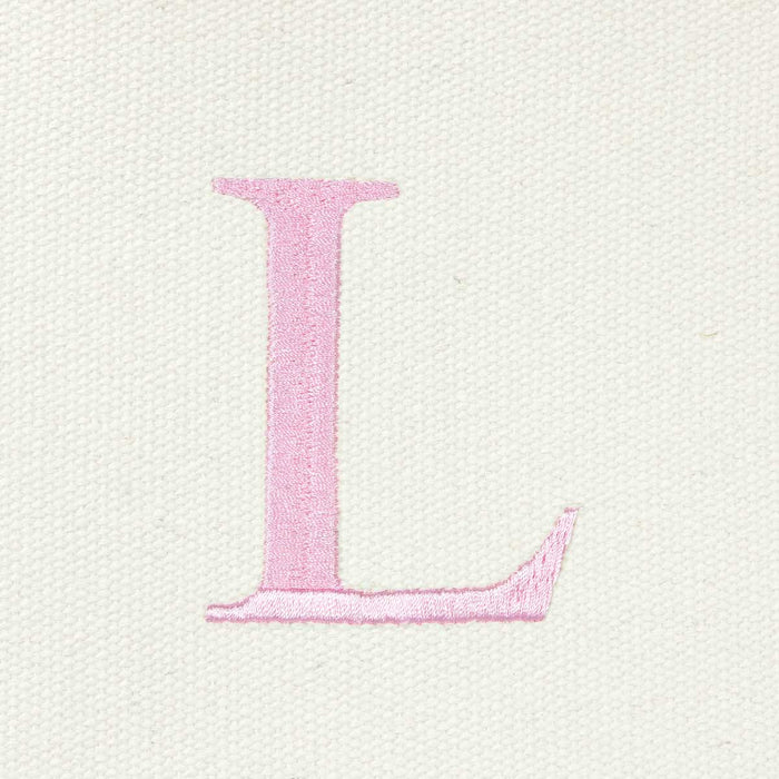 Dalix Medium Personalized Tote Bag Monogrammed Initial Letter - L