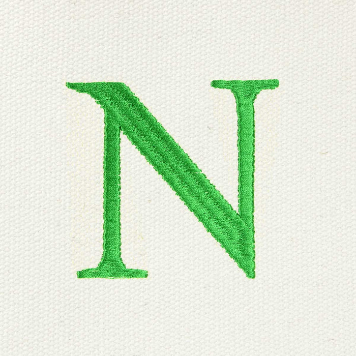 Dalix Medium Personalized Tote Bag Monogrammed Initial Letter - N